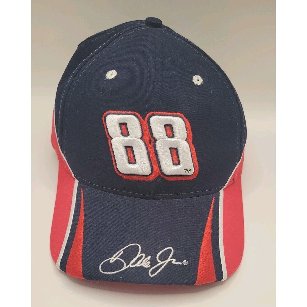 Vintage Dale Earnhardt Jr #88 National Guard Adjustable Hat Cap NASCAR Blue Red